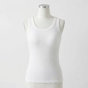 Linda's Geribbelde Katoenen Tanktop Met Ingebouwde Beha