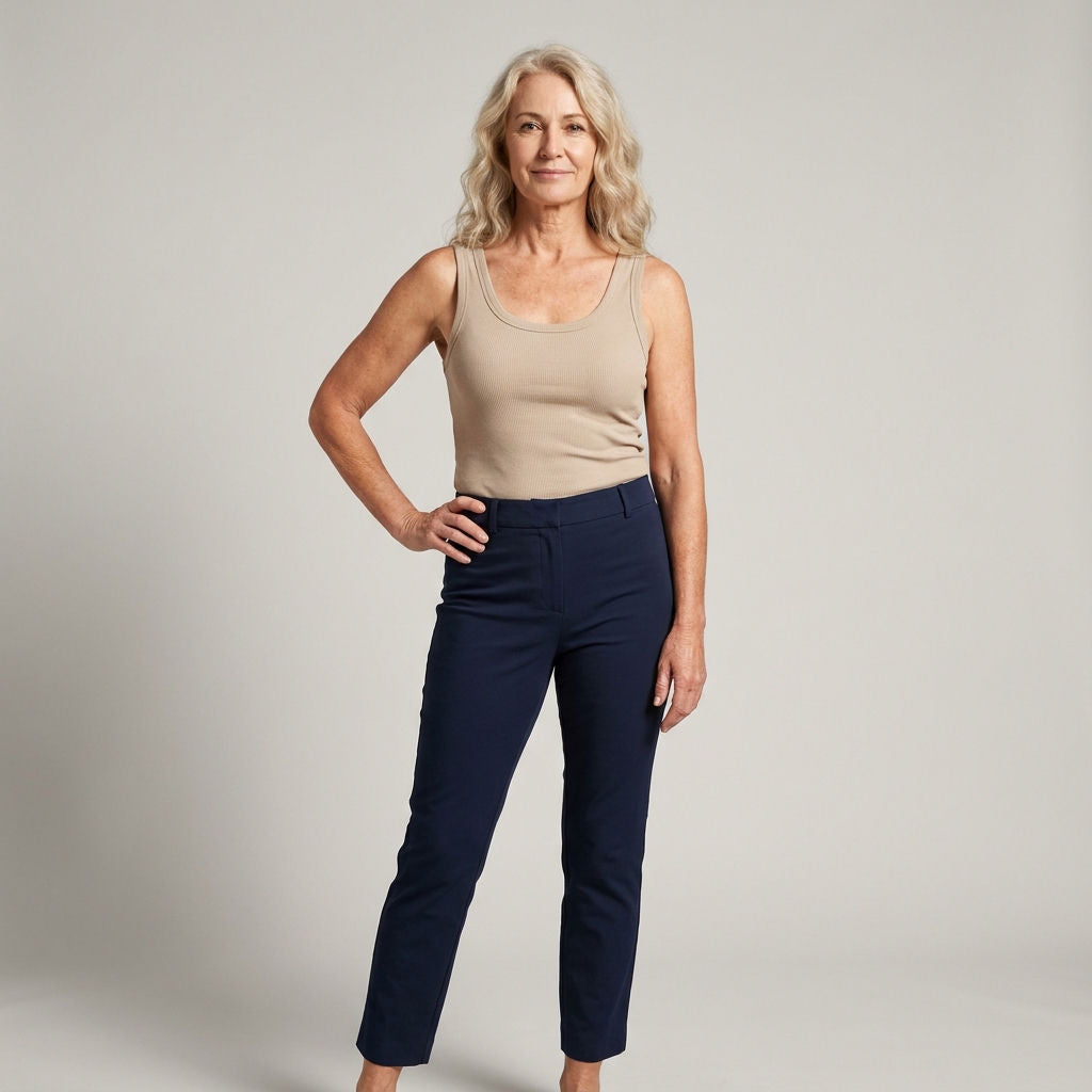 Linda's Geribbelde Katoenen Tanktop Met Ingebouwde Beha