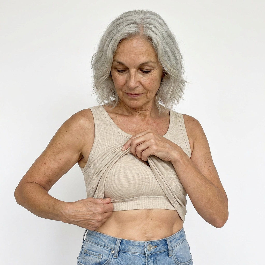 Linda's Geribbelde Katoenen Tanktop Met Ingebouwde Beha