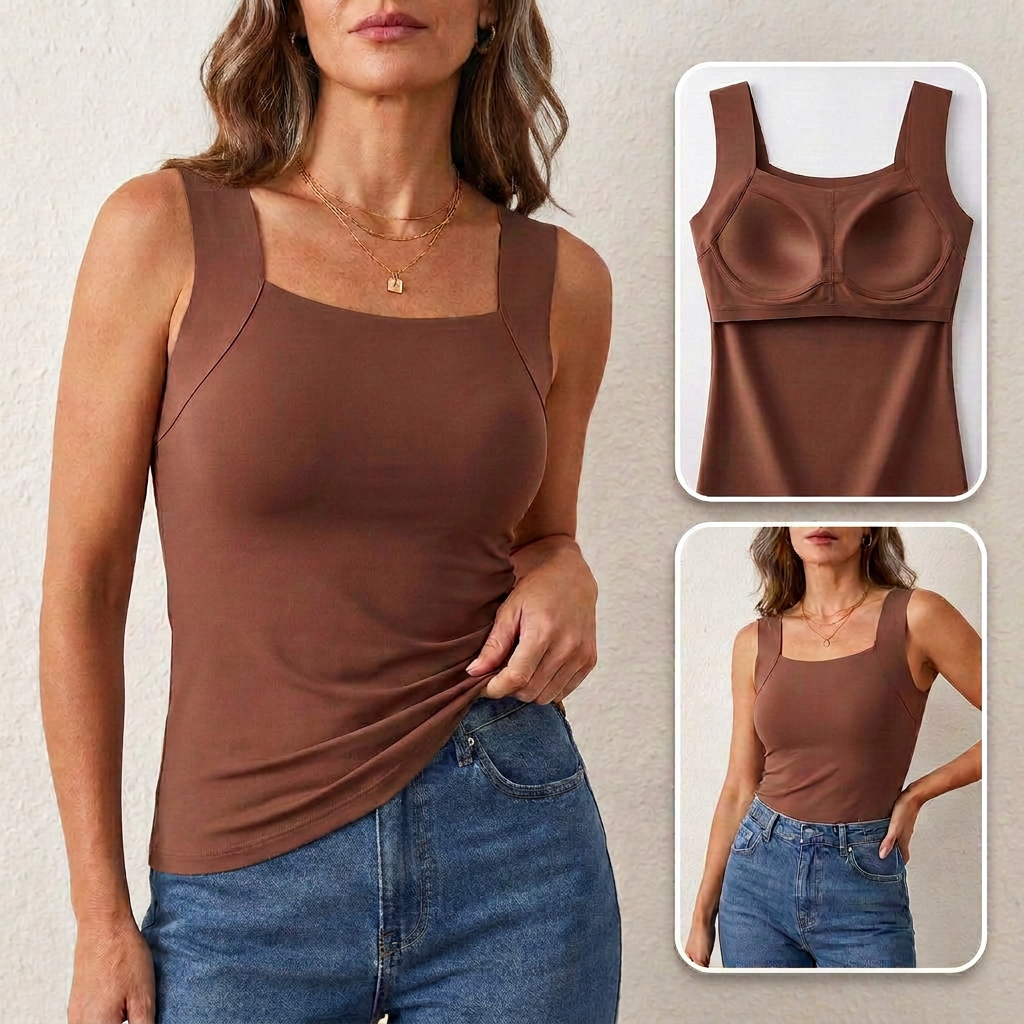 Linda's Overhemden tanktop met ingebouwde beha